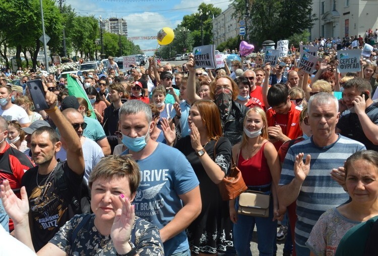 Mass protests are rocking Russia's Far-Eastern region of Khabarovsk since 11 July. Little is known that a hundred years ago, the region was called "Zelenyi Klyn" ("Green Wedge"), and most of it was populated by Ukrainians, who dreamt of receiving the status of a Ukrainian colony. (Photo: dvnovosti.ru)