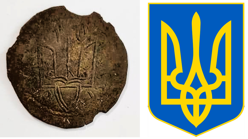 Hoard of 1000 year old silver coins with Ukrainian trident found in north Ukraine