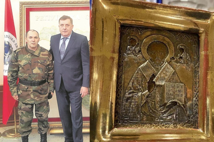 Ukrainian icon stolen from Luhansk and brought to Bosnia & Herzegovina by Serbian veterans, says Republika Srpska MP