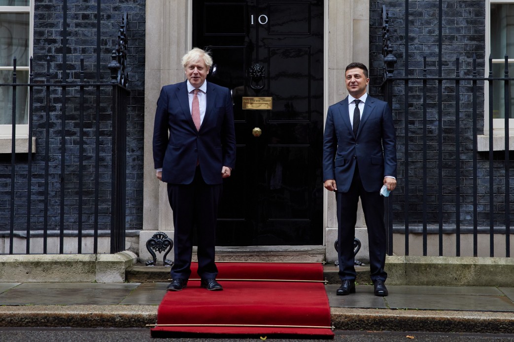 UK PM Johnson and Ukraine's President Zelenskyy on October 7 (Source: President.gov.ua)