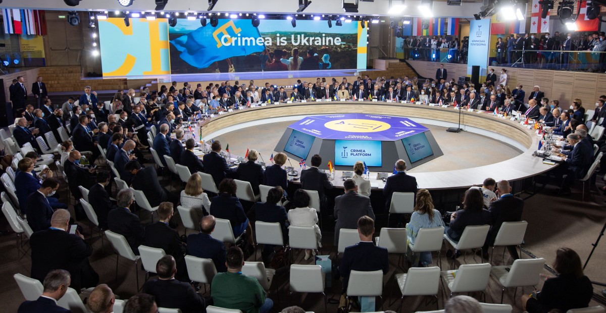 Working session of the inaugural summit of the Crimea Platform on August 23, 2021 in Kyiv, Ukraine (Photo- President.gov.ua)