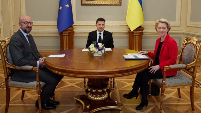 EU reaffirms course on political economic integration with Ukraine, calls Russia party to Donbas war: summit outcomes