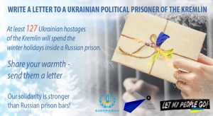 This January, send a letter to a Ukrainian political prisoner of the Kremlin
