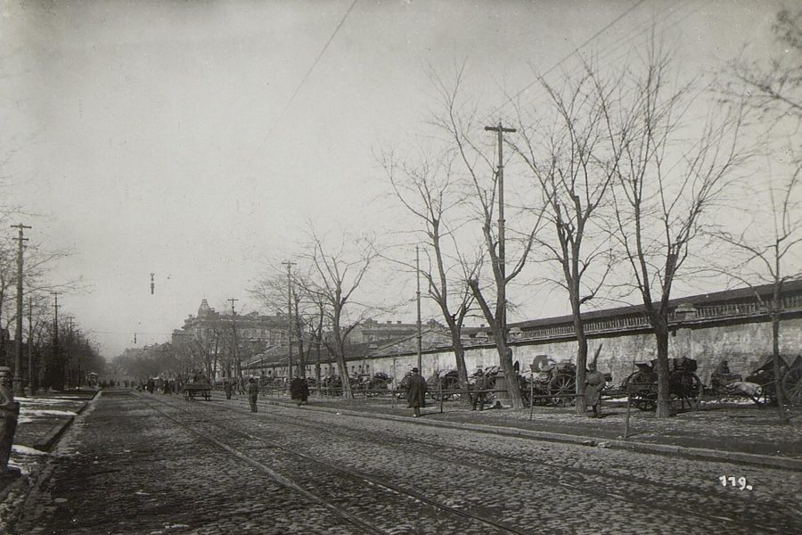 Austrian artillery on Velyka Arnautska Street in Odesa, 1918. k.u.k. Kriegspressequartier ~