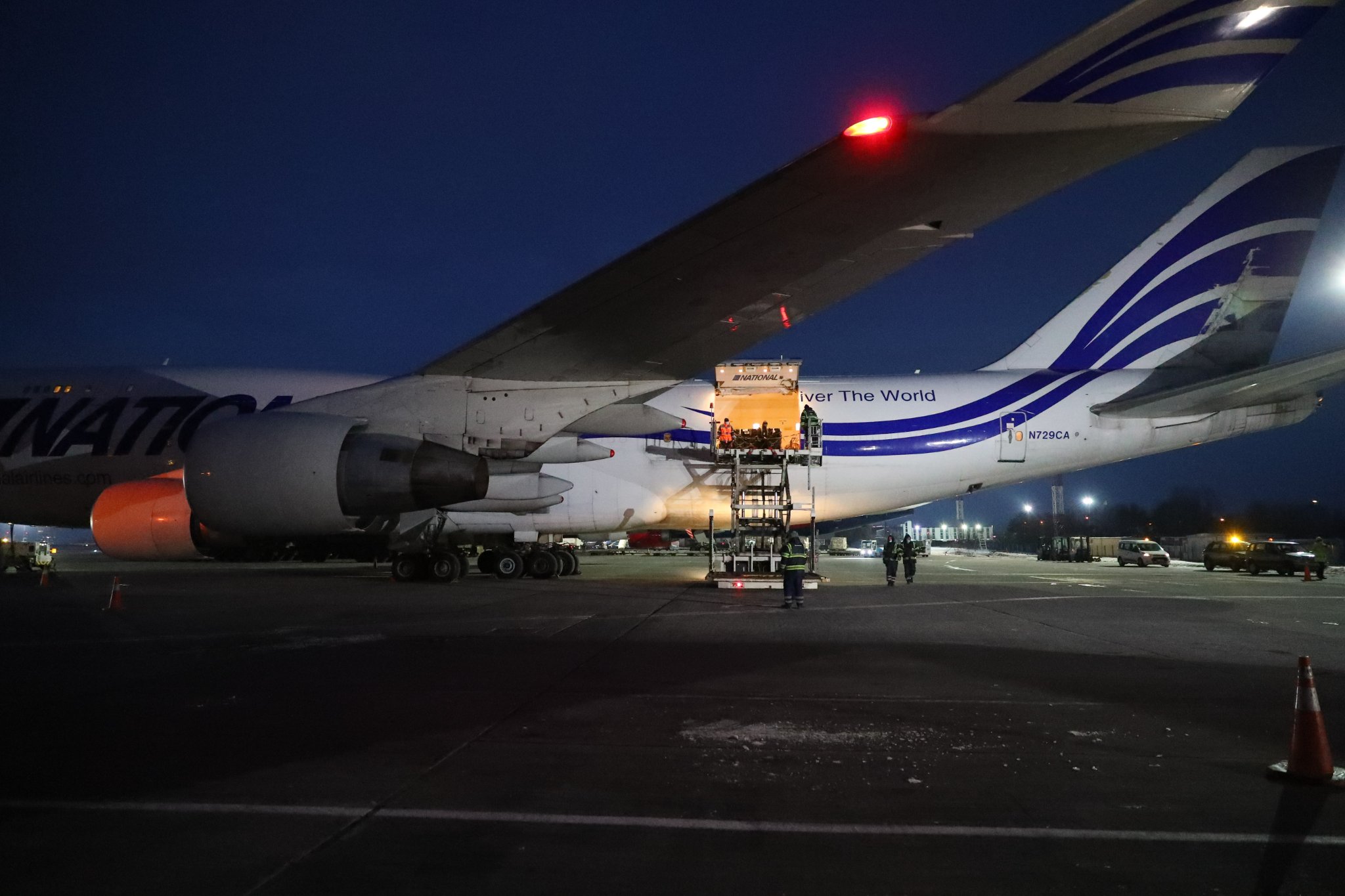 The third recent shipment of US military aid to Ukraine – 79-ton cargo. Photo: Facebook/US Embassy Kyiv Ukraine ~