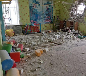 1 kindergarten hit in stanytsia luhansk