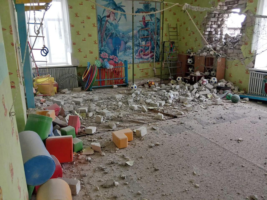 1 kindergarten hit in stanytsia luhansk