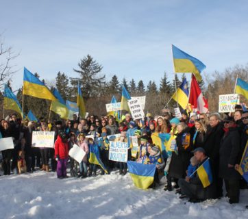 Rallies of solidarity with Ukraine take place in Canada, US, EU, Brazil