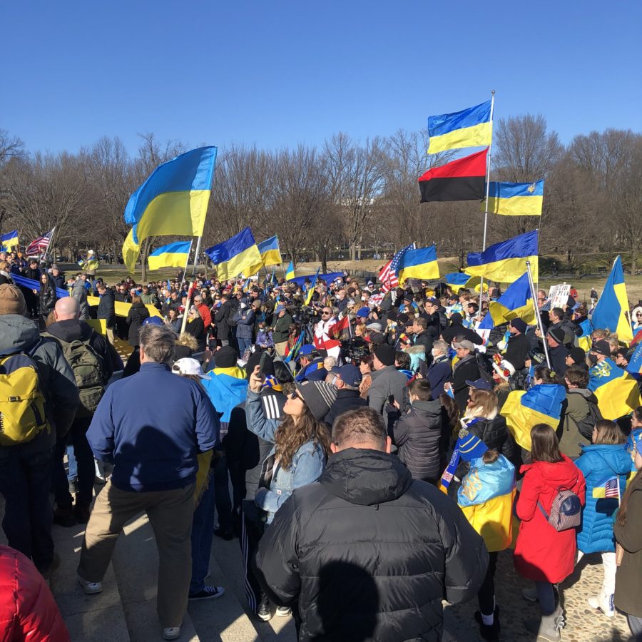 Rally in Washington DC to support Ukraine and stop Russian aggression. Source ~