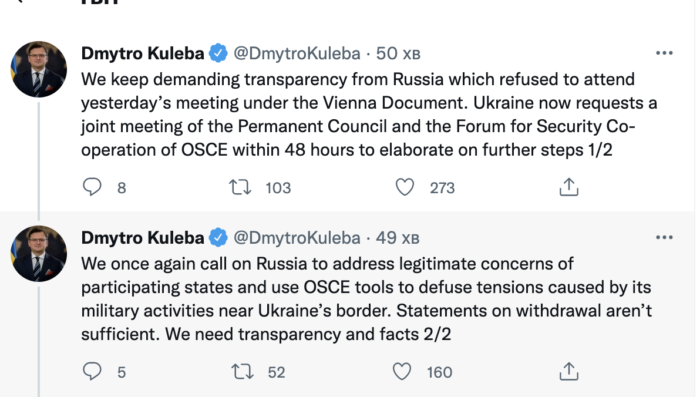 Ukraine FM Dmytro Kuleba's tweets