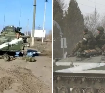 Russian equipment, soldiers and KIA bodies in Ukraine. Image: social media