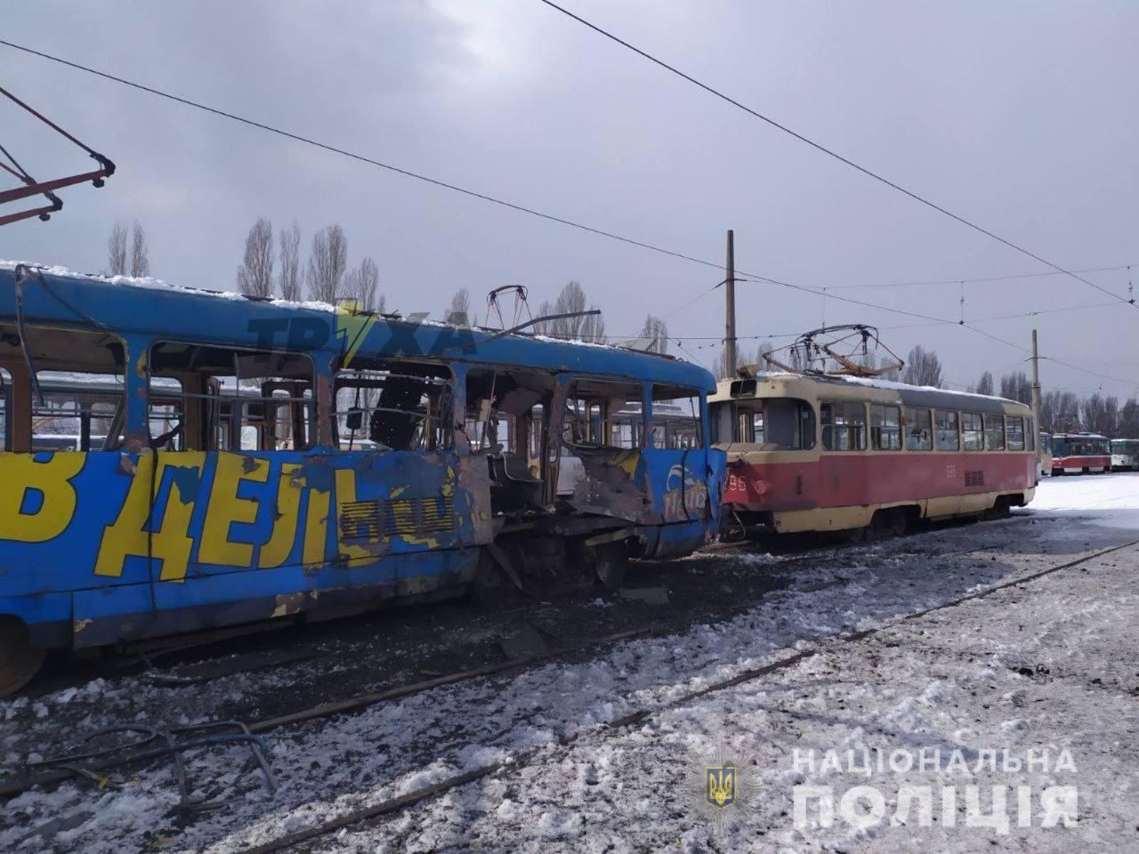 A tram of Kharkiv, destroyed by Russian shelling. 9 March 2022. Source ~