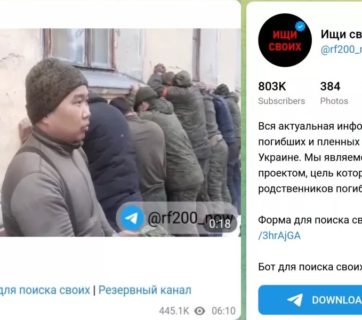 The Russian Federation soldier captured in Sumy, Ukraine is from Kalmykia where Buddhism is the predominant religion. Russo-Ukrainian War (2014-present). March 2022. Image: screen capture from Ukrainian MoD's Telegram channel @rf200_now set up to help Russian military families find their relatives captured or killed in Ukraine.