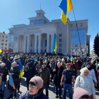kherson protest anti-occupation 13 march