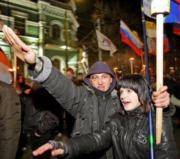 Russian fascist rally