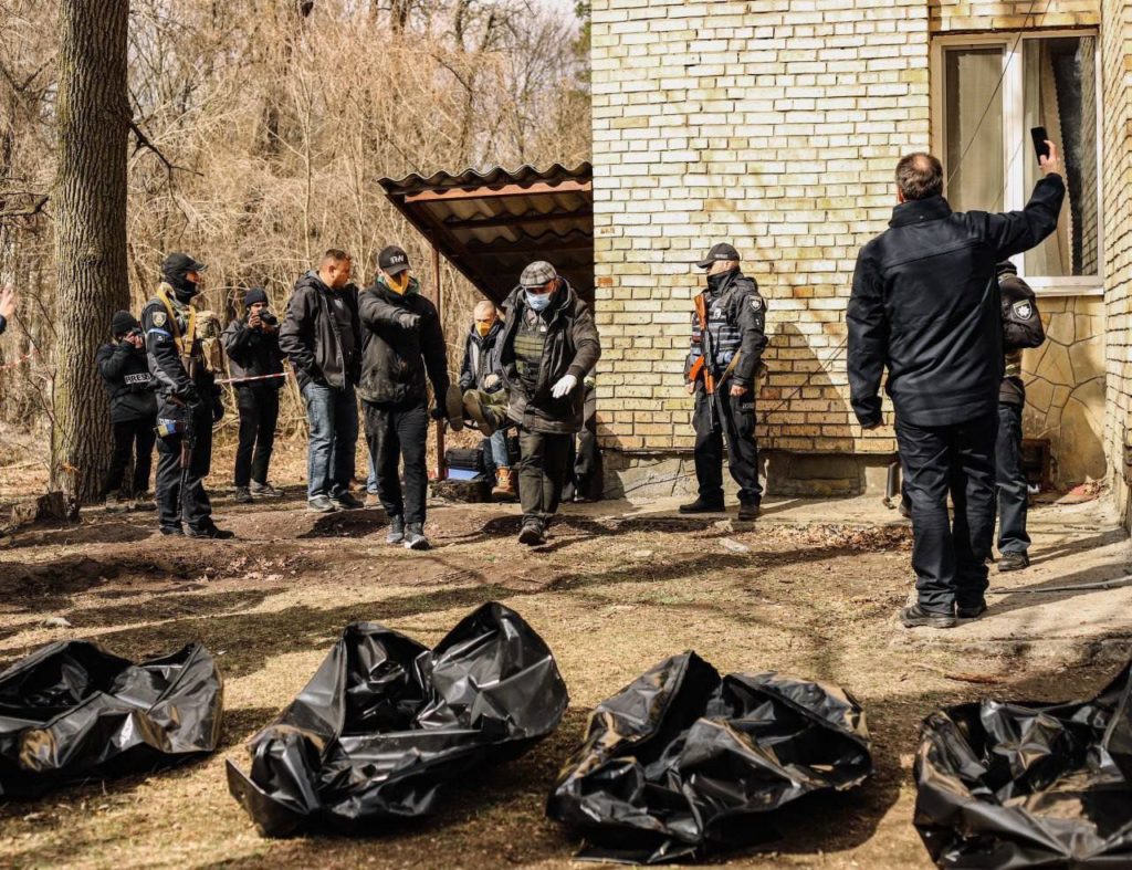 APR04 Bucha Kyiv region territory of the children_s camp. Basement. All died with their hands tied. Everyone was tortured, some had their legs shot, some had 5 bullets in their hearts 4 genocide