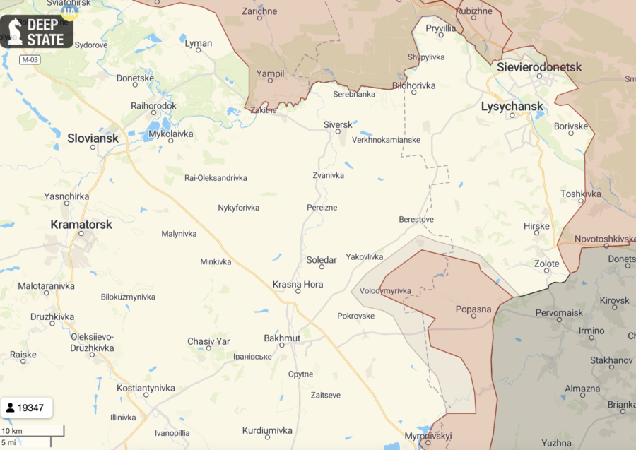 Russian offensive near Popasna slows down as Russia still seeks to encircle and capture Sievierodonetsk