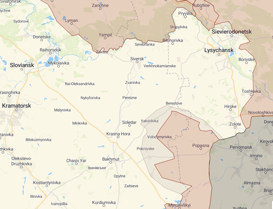 Situation in the Donbas as of 15:00, May 27. Source. ~