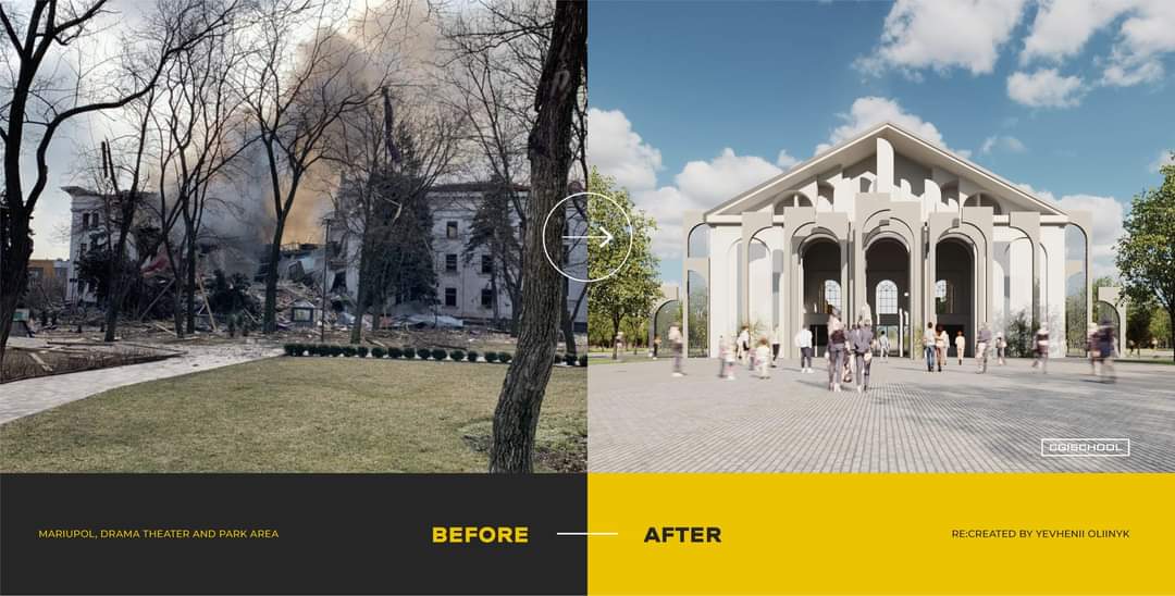 Ukraine demolished buildings