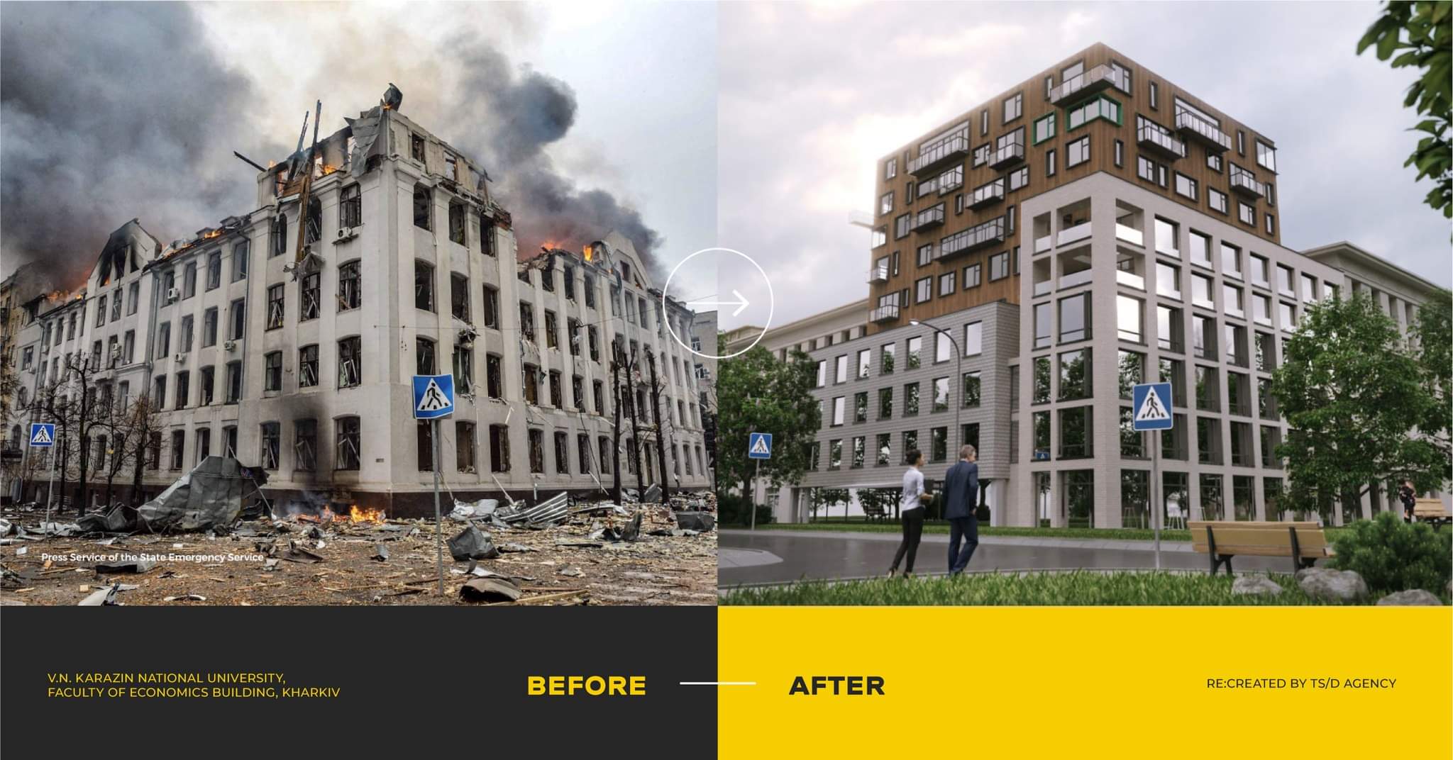 Ukraine demolished buildings