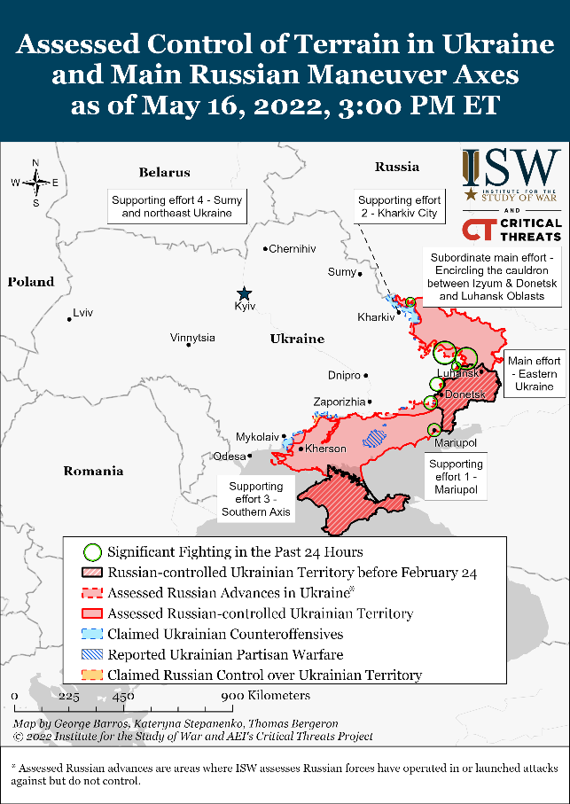 Russia & Ukraine start the evacuation of wounded Azovstal defenders, Ukraine reaches the border north of Kharkiv, Russia's unsuccessful operations in Donbas.