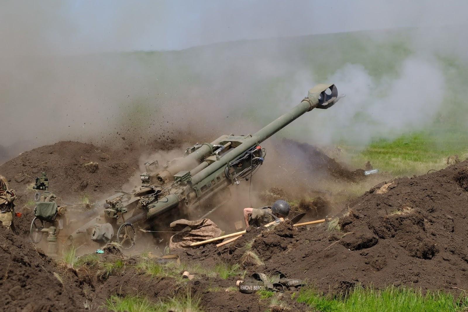M777 howitzer on the battlefield. Source: US Embassy in Ukraine ~