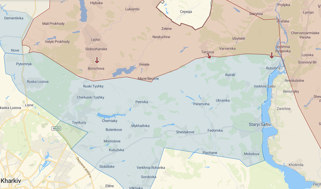 Situation in Kharkiv Oblast’s north as of 14 June 2022. Map: DeepState ~
