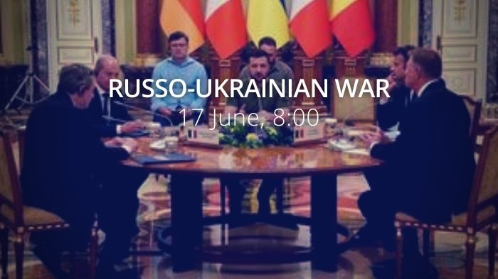 Russo Ukrainian War, Day 114: European leaders visited Kyiv. Ukraine will receive more weapons. Russian brutal attack on Lysychansk.