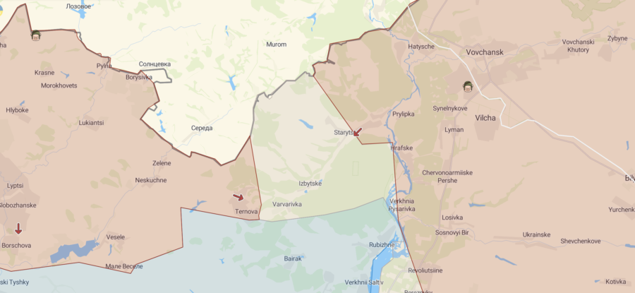North of Kharkiv Oblast as of 13 Jun 2022. Map: DeepState ~