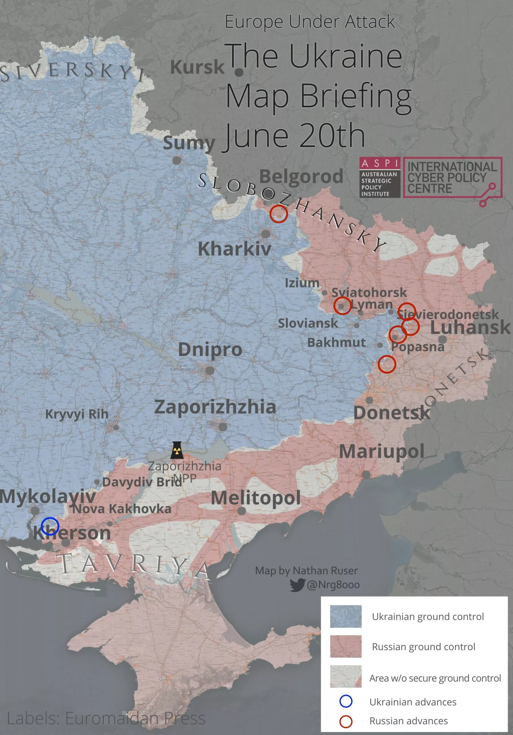 Russo-Ukrainian war, day 119: Ukraine destroys Russian ammunition depots; Russia gains ground in Luhansk Oblast ~~