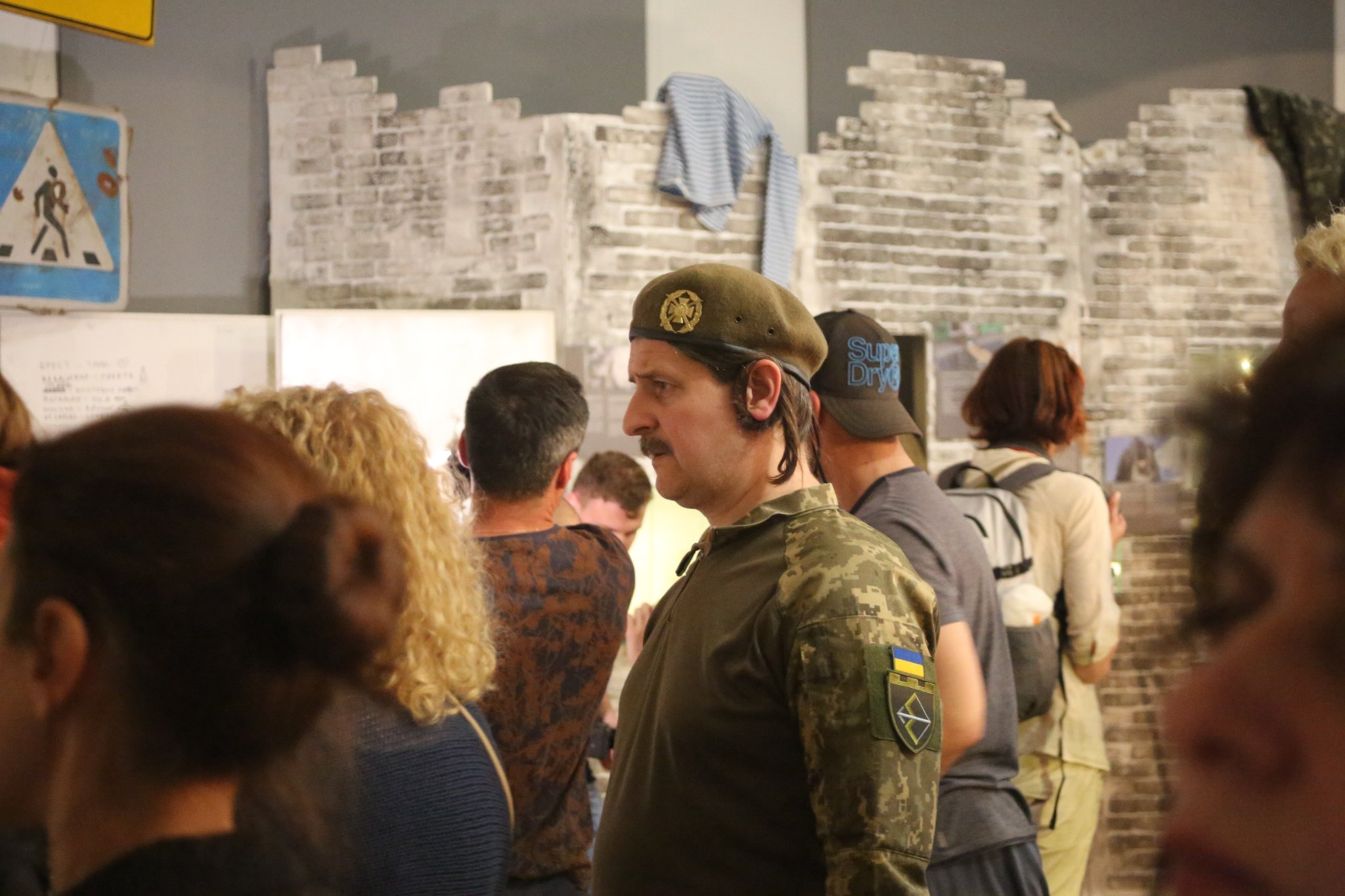 Taras Kompanichenko at the exhibition “Invasion, Kyiv shot” ~