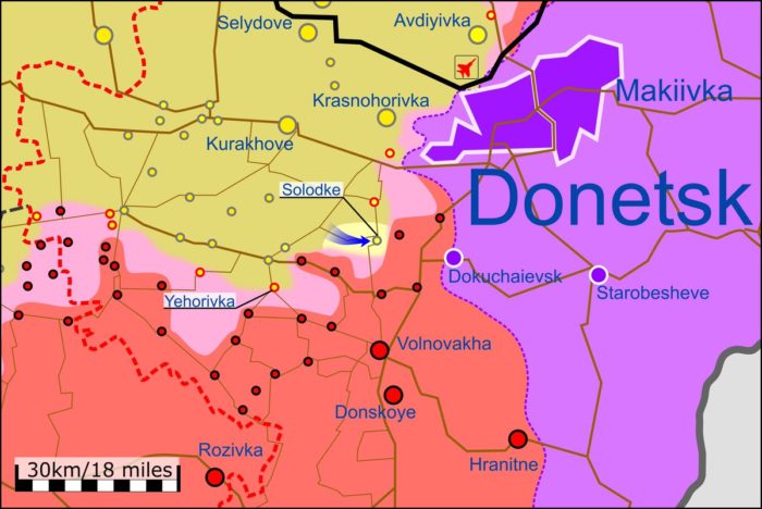 Southwest of Donetsk, Ukrainian forces retook control of the settlement of Solodke – Ukraine War Maps ~