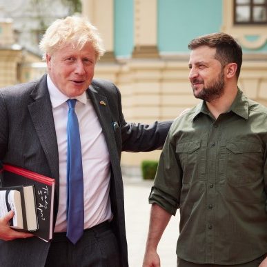 Johnson Zelenskyy in Kyiv UK ukraine
