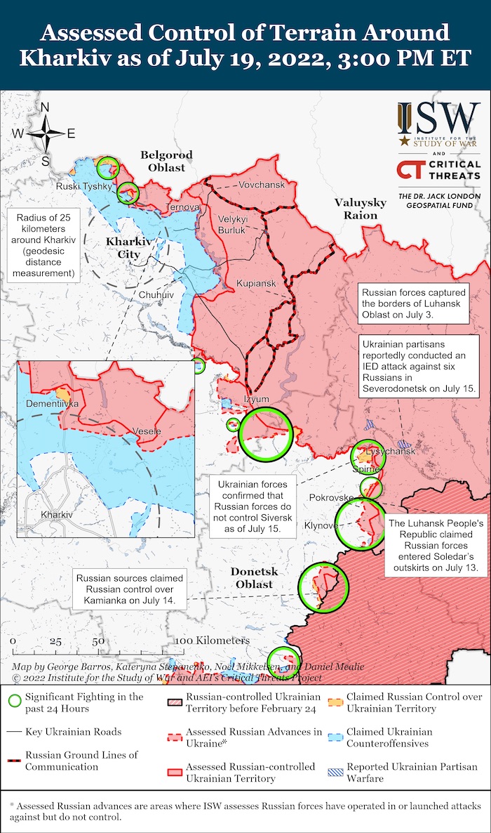 Kharkiv Battle Map Draft July 19,2022