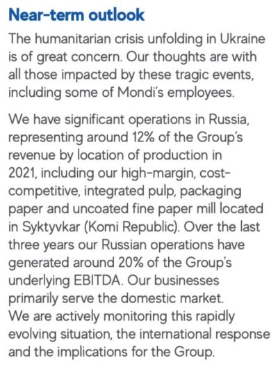 Mondi solidarity with Ukraine british sanctions russia