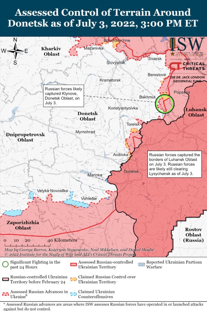 Russo-Ukrainian War, Day 131: Ukrainian army withdraws from Lysychansk. ~~