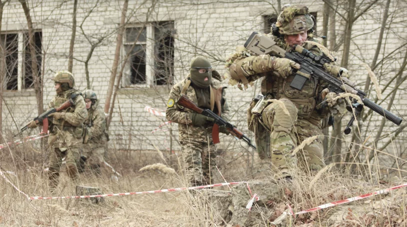 Military training of the Ukrainian Legion in winter 2022 in Kyiv. Photo by Ukrainian Legion NGO