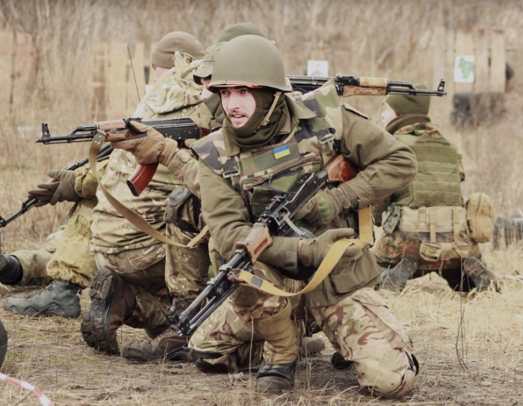 Ukrainian paramilitary organisation training Kyiv