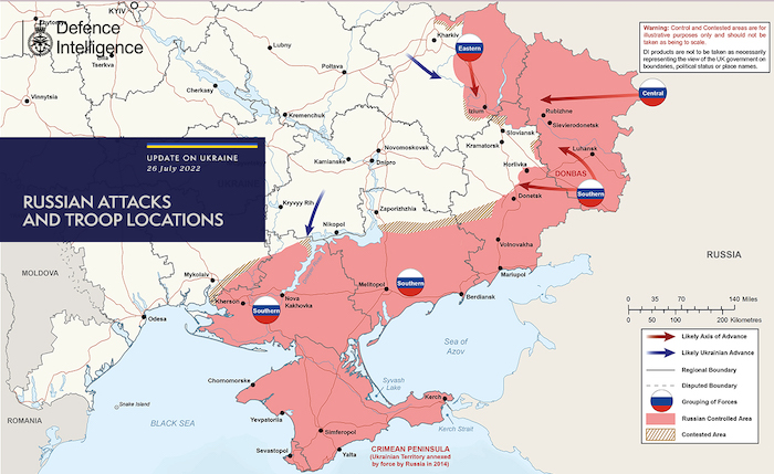 Situation in Ukraine. July 26 2022. British Intelligence. ~