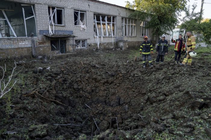 Russian missiles Kharkiv school