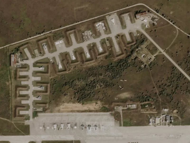 Satellite images show extent of damage to Saky airbase in Crimea ~~