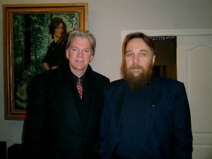 David Duke, an American white supremacist, antisemitic conspiracy theorist, far-right politician, convicted felon, and former Grand Wizard of the Knights of the Ku Klux Klan, and Alexander Dugin were photographed together on at least one occasion and are linked by neo-Nazi Preston Wigginton, who reportedly sublets Duke’s apartment in Moscow. Source. ~