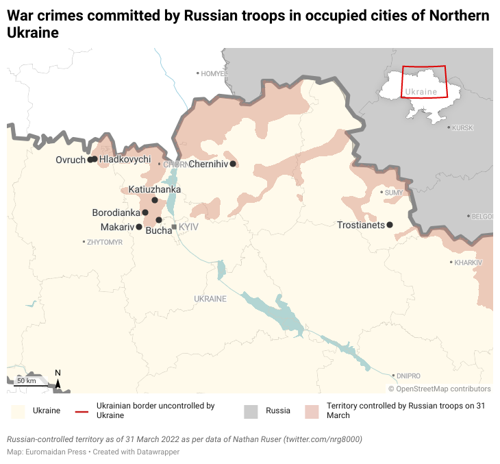 Makariv Chernihiv Trostianets Bucha Borodianka Russian occupation