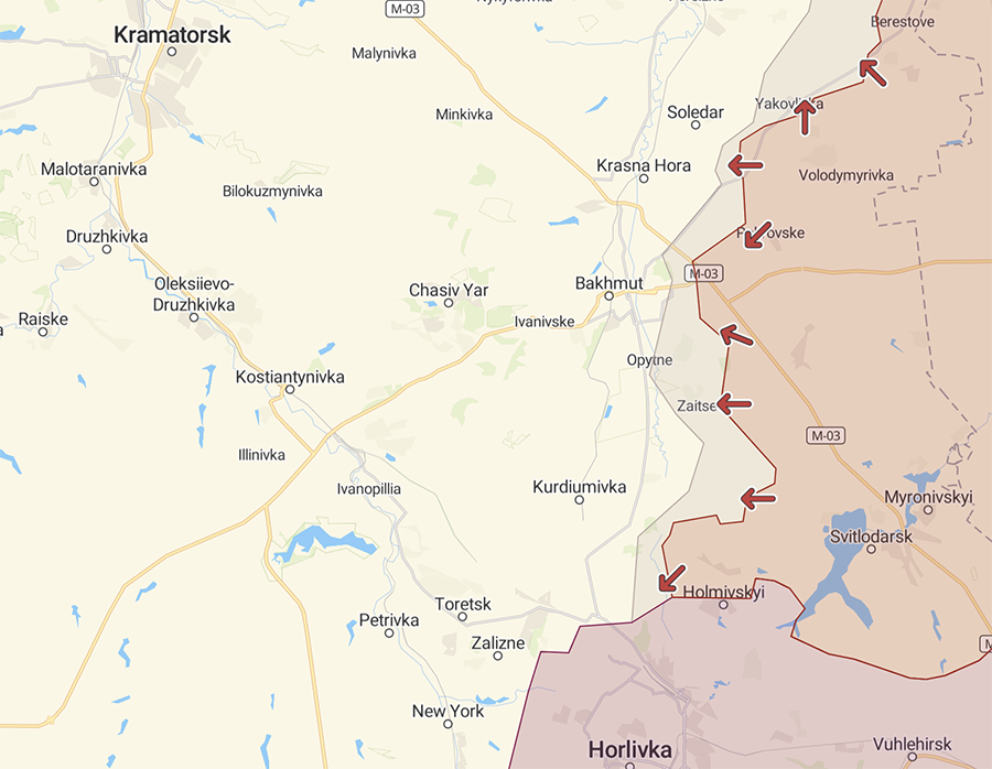 donetsk oblast north map 25 aug 2022