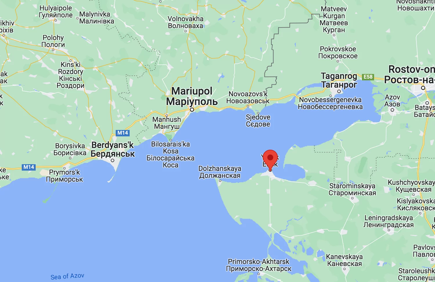 Oil storage on fire in Russian Yeysk, 30 km from Mariupol, mayor ...