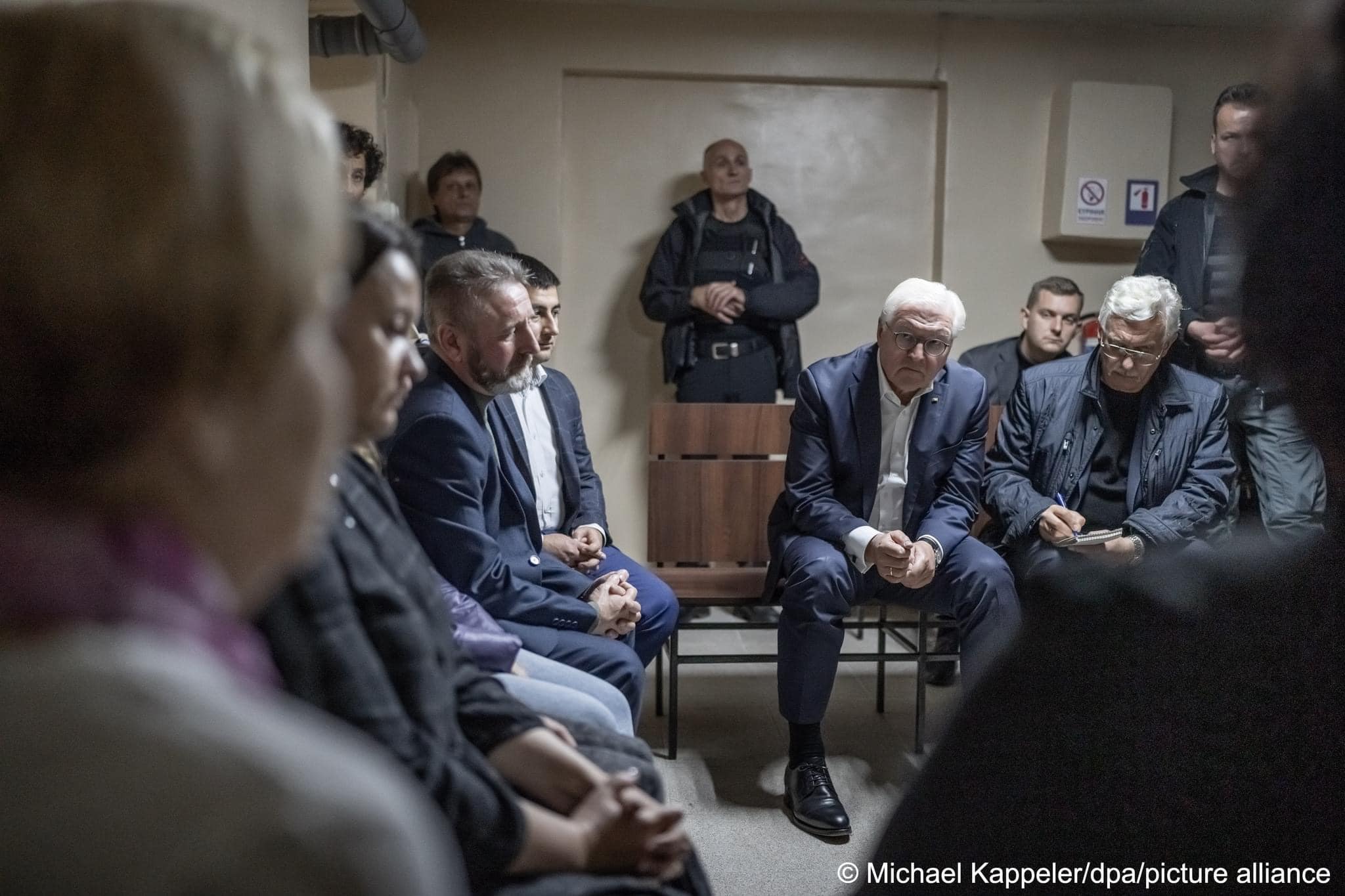 German President hid in shelter during his visit to Ukraine