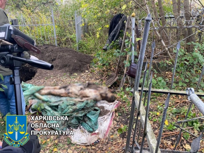 Two more bodies of men tortured by Russian military found in Kharkiv Oblast
