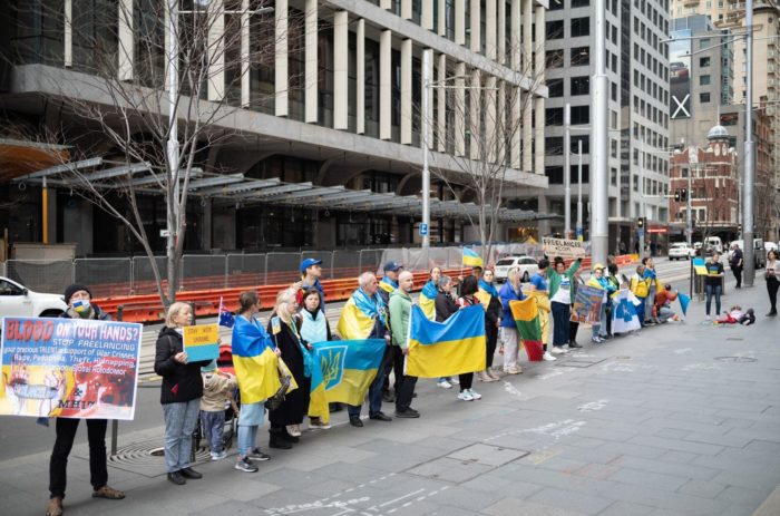 Australian protest canva atlassian russia ukraine11