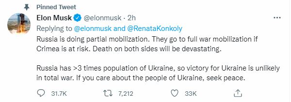 elon musk mocks ukraine