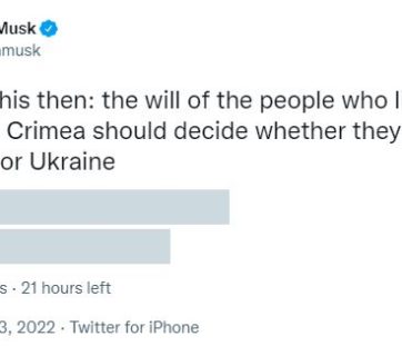 Elon musk tweet ukraine